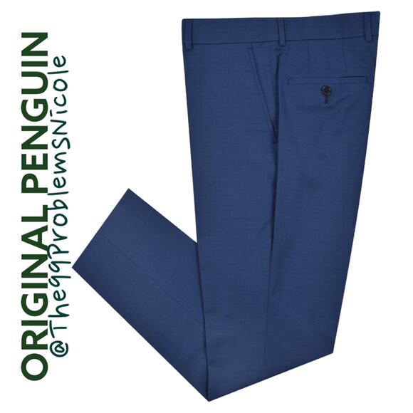 Men's Original Penguin Wool Blend Dress Pants - Picture 1 of 10
